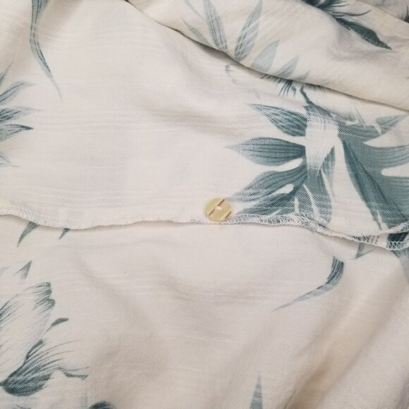 Knightsbridge Men XL Silk Blend Short Sleeve Button Up Hawaiian Ivory Shirt - Picture 10 of 15